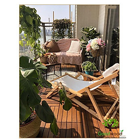 Mua Sàn gỗ ban công (30x30x2.5cm) 6 Nan - sàn gỗ vỉ nhựa ban công - sàn gỗ sân vườn - sàn gỗ ngoài trời - GLIMER