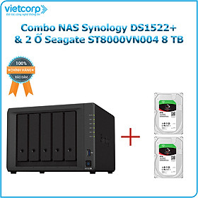 Mua Combo Thiết bị lưu trữ NAS Synology DS1522+ và 2 Ổ cứng Seagate ST8000VN004 8TB - Hàng Chính Hãng