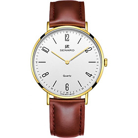 Đồng hồ nam dây da SENARO Classic Every Time SAR66016GWZ - Đồng hồ Nhật Bản chính hãng
