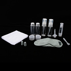 15pcs Makeup Spray Bottle Lotion Case Empty Container Travel Eyemask Set Kit