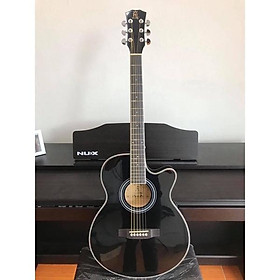 Mua Đàn Guitar Acoustic HT Music có EQ - màu đen bóng - size 40 | Chính hãng