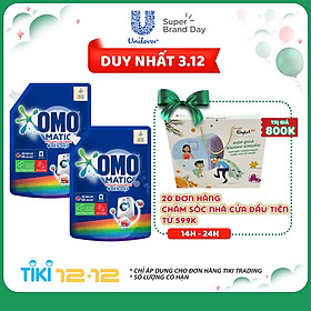 Combo 2 Túi Nước Giặt Omo Matic Bền Đẹp Cửa Trước 2.0Kg
