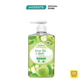 Gel Rửa Tay Watsons Love My Skin Green Tea Apple Scented Gel Hand Wash 500ml