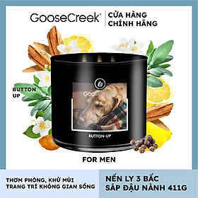 Mua Nến ly 3 bấc sáp đậu nành For Men Goose Creek (411g) - Button Up