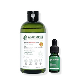 Bộ đôi nước hoa hồng Caryophy 300ml và serum giảm mụn mờ thâm Caryophy 10ml