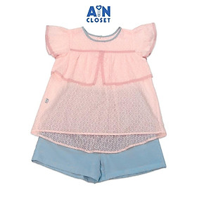 Bộ quần áo ngắn cho mẹ hoa cẩm cù hồng cotton - aicdme6yvprg - ain closet