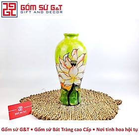 Mua Lọ hoa dáng đùi dễ vẽ bạch liên Gốm Sứ G&T