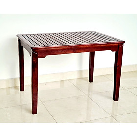 Mua Bàn Chữ Nhật Gỗ Dầu Trong Nhà Hoặc Ngoài Trời 110x75cm - Hàng VN Xuất Khẩu