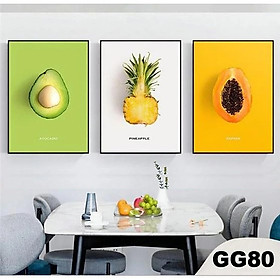 Mua TRANH CANVAS - TRANH TREO TƯỜNG -TRANH TREO PHÒNG ĂN - TRANH TREO TƯỜNG HOA QUẢ(TẶNG KÈM ĐINH 3 CHÂN)