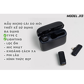 Mua Mic không dây MTMAX J3 dành cho điện thoại gọn kết nối nhanh pin khỏe đủ kết nối kèm dock sạc chuyên quay video clip  vlog  ghi âm chuyên nghiệp