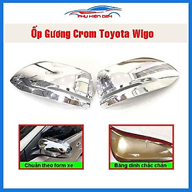 Ốp gương Wigo mạ crom bảo vệ chống trầy trang trí làm đẹp xe
