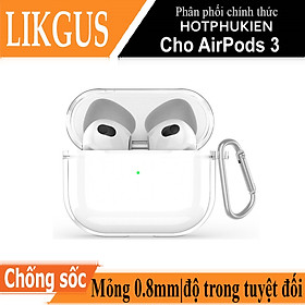Bao case chống sốc trong suốt cho Airpods 3 hiệu Likgus Clear Shell - Hàng nhập khẩu