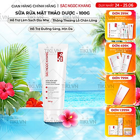 Sữa rửa mặt Thảo Dược Sắc Ngọc Khang 100g không gây khô da, Sạch Mịn, Sáng Da, Mờ Nám Sạm