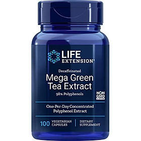 Life Extension Mega Green Tea Extract (98% Polyphenols) Decaffeinated, 100 Vegetarian Capsules