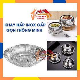 Mua Khay hấp thực phẩm inox cao cấp - Có chân đế hấp cách thuỷ tiện lợi - K35
