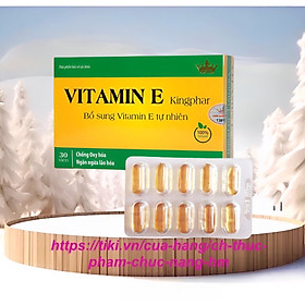 Vitamin E Kingphar , hộp 30v, đẹp da, chống lão hoá