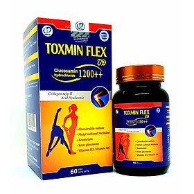 Toxmin Flex - Viên Uống bổ xương khớp, Giúp dưỡng khớp, Chống viêm, Giảm đau nhức khớp, Giảm thoái hóa khớp (Hộp 60 viên)