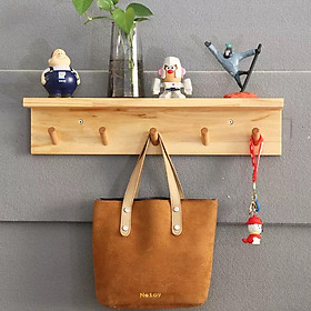 Mua Kệ gỗ treo tường  kệ trang trí Gía gỗ Decor phòng ngủ móc quần áo  phụ kiện gỗ thông tự nhiên