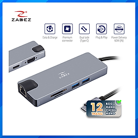Mua Bộ chuyển đổi Type-C Hub ZADEZ ZAH-518 (8 trong 1) - HÀNG CHÍNH HÃNG