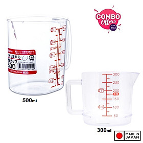 Bộ 02 cốc đo lường chia vạch đa năng Inomata - Nội địa Nhật Bản
