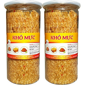  Khô Mực Cán Ép Tẩm Gia Vị - Combo 2 Hũ Mỗi Hũ 200g Hiệu SK FOOD