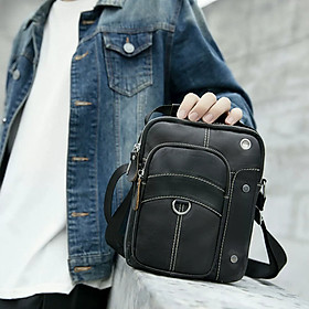Túi đeo chéo nam DA BÒ THẬT – BEE GEE DCN9357