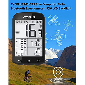 Cycplus M1 Đồng Hồ Tốc Độ Xe Đạp GPS ANT+ Bluetooth 5.0 Speedometer LCD 2.9