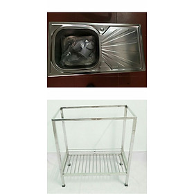 Mua COMBO CHẬU RỬA CHÉN CÓ VÒI VÀ CHÂN KT 75 x 45 x 75