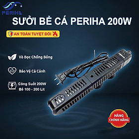 Máy Sưởi Cá Cảnh PERIHA 200W HE Vỏ Bọc Chống Nóng, Tự Ngắt, Điều Chỉnh Nhiệt