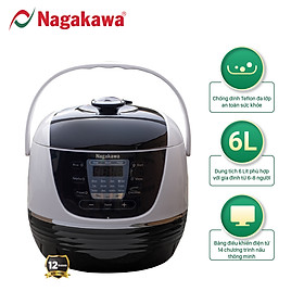 Nồi Áp Suất Điện Tử Nagakawa NAG0206 (6.0 Lít) - Hàng Chính Hãng
