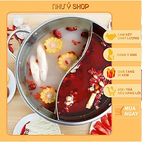 Mua Nồi Lẩu Inox 2 Ngăn Vung Kính ( Đồ gia dụng Như Ý )