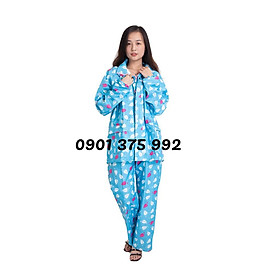 Bộ quần áo mưa vải dù, họa tiết dễ thương size XL