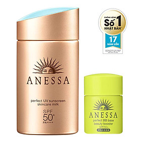 Bộ Đôi Chống Nắng Hoàn Hảo Anessa Gold Milk (60ml) + BB Anessa (7ml)