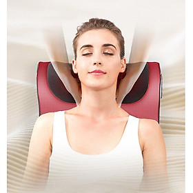 Gối Massage, Máy Massage Hồng Ngoại Cổ Vai Gáy Lưng Giảm Đau Đầu Hiệu Quả 16 Bi Cao Cấp Thế Hệ Mới