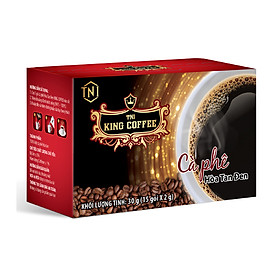 Hình ảnh Cà Phê Hòa Tan 100% Đen Thuần Khiết KING COFFEE - Hộp 15 gói x2g