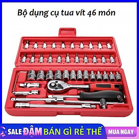 Mua Bộ Dụng Cụ Sửa Chữa Đa Năng 46 Chi Tiết - Bộ Khẩu sữa chữa ô tô  xe máy - Bộ 46 Chi Tiết - 46 Món ốc vít