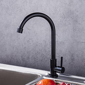 Vòi rửa bát cắm chậu đơn đen nhám