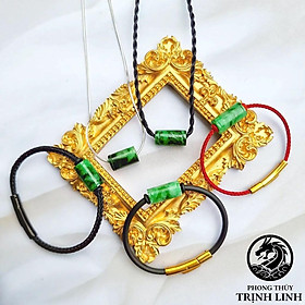 VÒNG TAY LU THỐNG VUÔNG NG.ỌC C.ẨM TH.ẠCH SƠN THỦY XANH LÁ