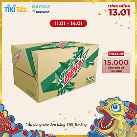 Thùng 24 Chai Nước Giải Khát Mountain Dew (390ml/Chai)