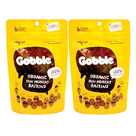 Combo 2 Gói Nho Khô Hữu Cơ Gobble - Sun Muscat Raisins (100g)