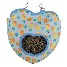 Love Shape Rabbit Hay Feeder Bag Durable Hamster Hanging Feeding Pouch