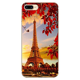 Ốp Lưng Dành Cho iPhone 8 Plus/ 7 Plus - Mẫu Tháp Eiffel Mùa Thu