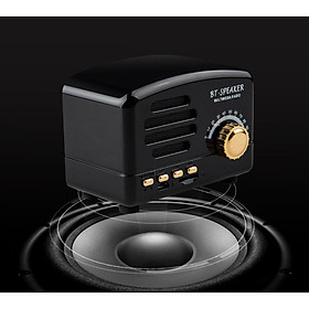 Mua Loa bluetooth mini giá siêu rẻ di động cổ điển BT01 vân gỗ retro dễ thương decor phòng   Loa BT Speaker âm thanh trầm cực hay