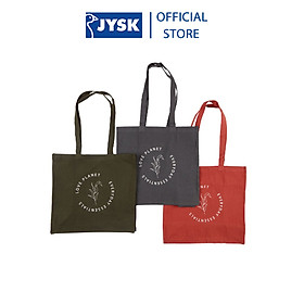 Túi | JYSK Nils | cotton | xám đậm/xanh/đỏ | R40xD20xC38cm