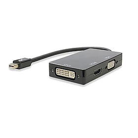 Cáp chuyển đổi video Mac MiniDisplayPort sang VGA HDMI DVI loại đa chức năng - Màu đen chính hãng ZIYA