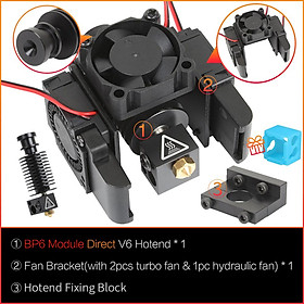 3DSWAY 3D Printer Part e3d V6 Hotend Kit All Metal Volcano Nozzle HotEnd Bowden Direct J-head 12V/24V Cooling Fan Bracket 1.75mm Size: 12V