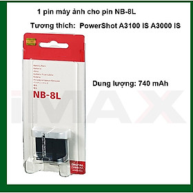 Mua COMBO PIN SẠC THAY THẾ CHO PIN MÁY ẢNH CANON NB-8L