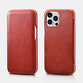 Bao da dành cho iPhone 13 Pro Max / iPhone 13 Pro / iPhone 13 / iPhone 13 Mini - iCarer Curved Edge Vintage Folio Case - Hàng chính hãng