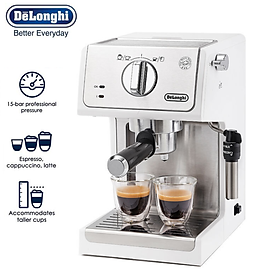 Máy pha cà phê Espresso thương hiệu cao cấp Delonghi ECP35.31 - Áp lực bơm: 15 (bar) - Công suất 1100 (W) - HÀNG NHẬP KHẨU