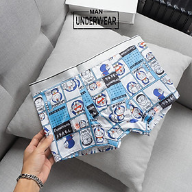 Quần boxer nam, combo quần sịp đùi họa tiết nhân vật chất thun lạnh mềm mịn siêu mát, thấm hút mồ hôi - Doraemon